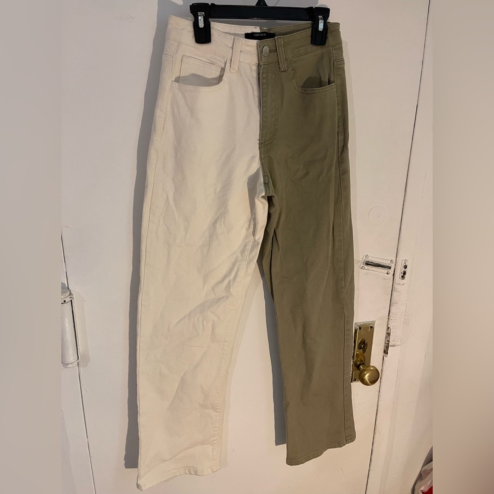 Forever 21 Size 24 Two Toned Wide Leg Pants